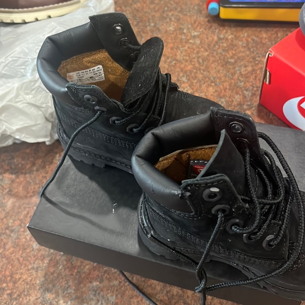 All black Timberlands